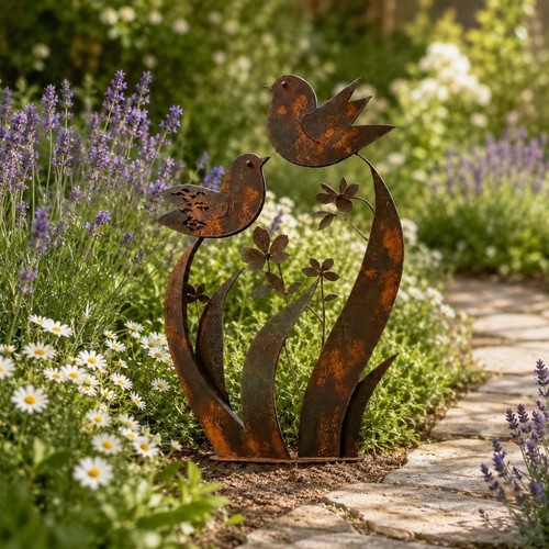 Vogel wildblume gartenstecker - vogel,