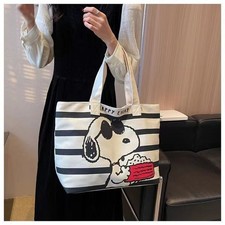 Peanuts Snoopy Hund XL Tasche Umhängetasche 40x33cm Einkaufstasche Badetasche *