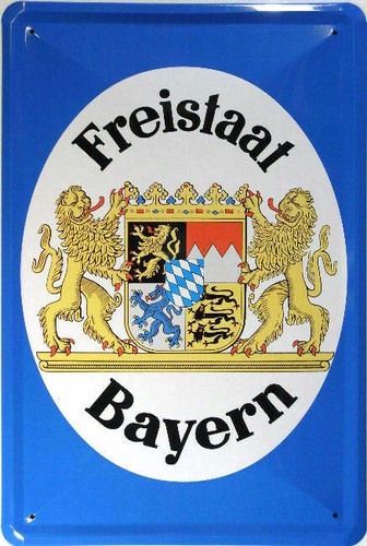Blechschild 20x30 freistaat - blechschild,