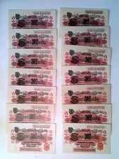 Banknoten, 14x  Darlehenskassenschein 2 Mark, 1914, Konvolut