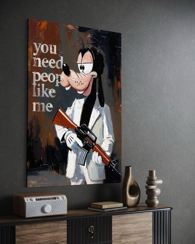 Goofy leinwand bild micky - leinwand,