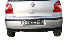 VW Polo 9N 9N3 Stoßstange Heckstoßstange hinten silber grau LA7W
