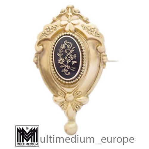 Historismus silber brosche - silber,