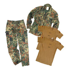 Original Bundeswehr Set BW Flecktarn Feldhose + Feldbluse + 2x T-Shirt Tropen