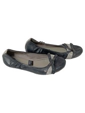 DOCKERS Ballerinas Damen Gr. 40 Grau Casual Tierdruck Nieten Schleife