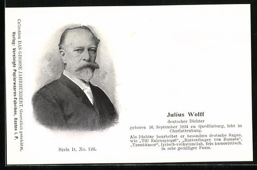 Ansichtskarte dichter julius - ansichtskarte,