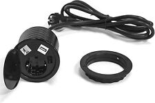 Tischsteckdose Einbausteckdose Steckdose USB CAT6 RJ45 Ethernet Anschluss 3500W