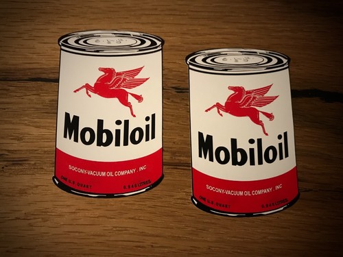 Mobilgas aufkleber öl - 2x,