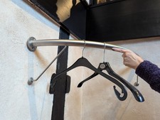 Wandgarderobe Edelstahl 90