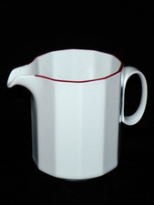 ROSENTHAL Polygon Samos - Milchkännchen -  weiß, roter Rand
