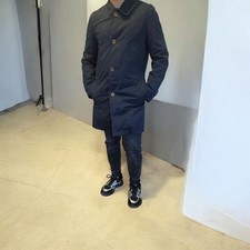 LACOSTE Herren Jacke Mantel Gr. 50Trench Coat Trenchcoat Regenmantel dunkel blau