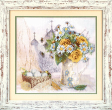 Stickpackung Kreuzstich mit Perlen " Ostern " 34,5 x 32 cm бисер и нитки