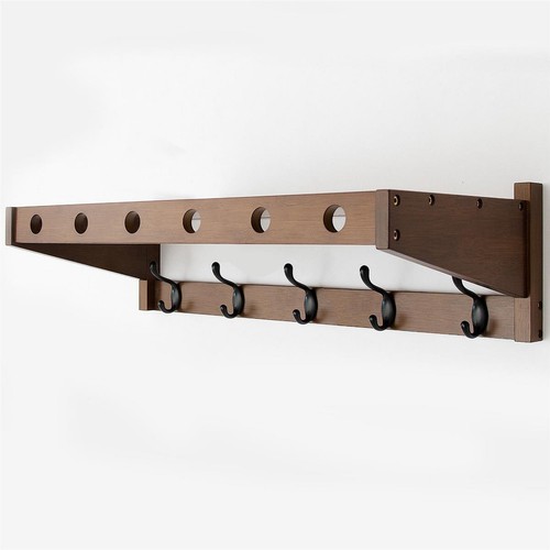 Wandgarderobe massiv bambus - massiv,