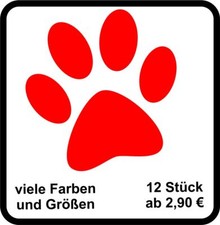 12 Katzenpfoten Pfoten Katze Aufkleber Auto Wandtattoo Fliesen Fensterbild .