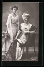 Kaiserin Auguste Victoria und Prinzessin Victoria Luise, Ansichtskarte 1910 