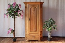 Nr.2077c Eckschrank Schrank Vitrine Eiche Vollmassiv