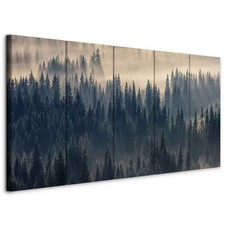 Wald Vlies Leinwandbild 5 tlg