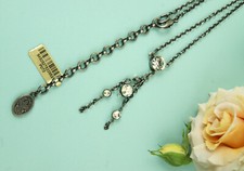 Konplott Y-Kette silber "Power" Swarovski Strassteine weiss neu