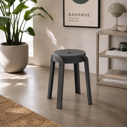 Stapelbarer kunststoff hocker - stapelbarer,