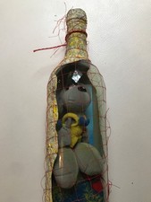 Diddl Maus Diddlmaus Flaschenpost Buddelschiff in Flasche Sand Herzen Unikat