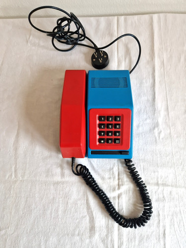 Rot telefon tischtelefon - tischtelefon, blau
