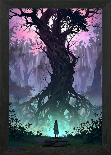 Anime girl gerahmtes - girl, wandbild