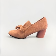 Damen Pumps Mulanka  Veloursleder Blockabsatz Schleife  39  Hochzeit Schuhe