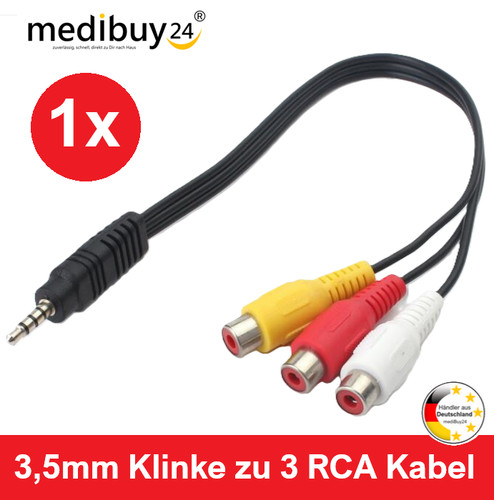 5mm klinkenstecker 3rca - 3,5mm,