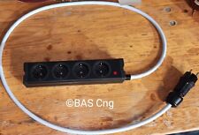 4 fach Highend Alu Netzleiste mit Supra LoRad  3G2.5 MkII 1,5m