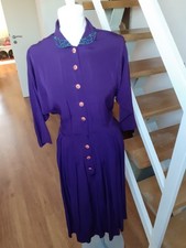Original 1940er 40er Jahre Kleid vintage Midikleid Tailliert  40 42