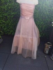 Vera Mont Bustier-Coctailkleid Organza Apricot Gr. 40 Wadenlang