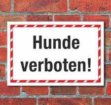 Schild Hunde verboten Hinweisschild 3 mm Alu-Verbund