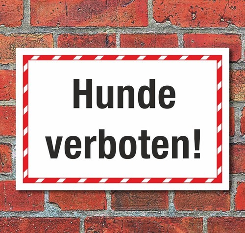Schild hunde verboten - schild,