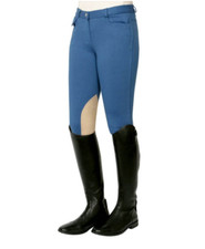 Pfiff Damen Reithose Stiefelreithose, Reithose, Knie Leder, blau, "Liv", Gr.: 44