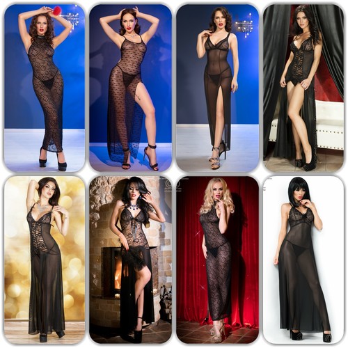 Sexy langes spitzen babydoll - sexy,