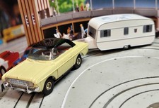 Faller AMS 4804 ~~ Ford 20 M mit Wohnwagen, 60er Jahre Spielzeug #EBS1756