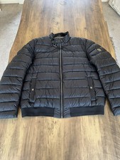 Herren Belstaff Circuit Puffer Bomberjacke, schwarz, 46 XL, Slim Fit