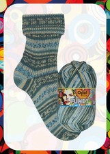 Sockenwolle 4-fach Opal Funky