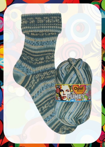 Sockenwolle fach opal funky - sockenwolle, 4-fach