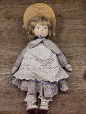 sehr alte Puppe, Käthe Kruse ??, ca 42cm, mit Strohhut, handbemalt