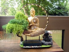 Thai Buddha Statue - Feng-Shui *Meditation* Anjali Mudra Figur- LED Timer- Neu
