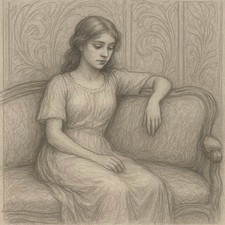 Mädchen sofa weiblich malerei - weiblich,