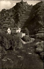 Mayschoss Mayschoß 1959 Saffenburg Burg Bach Fluß Weinberge Weinfest Landschaft
