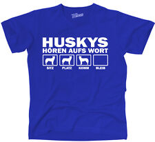 Hundemotiv T-Shirt Hunde HUSKY Siberian Huskyshirt Hören aufs Wort Siviwonder