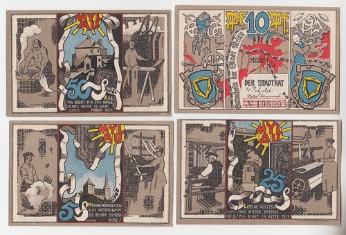 Banknoten notgeld stadt - notgeld,