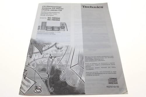 Technics hd550 hd350 - technics, sc-hd350