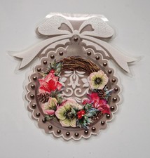 Kristallfolien-Grußkarte, Weihnachtskugel, mit 3D-Motiv und Halbperlen