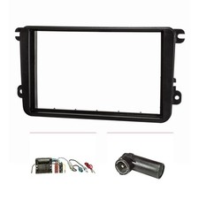 Doppel DIN Radioblende Set passend für VW Golf 5 6 Touran Passat 3C Caddy Fakra