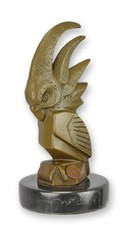 Bronzeskulptur Kakadu nach Bourcart Oldtimer Replikat Retro Design Dekoration