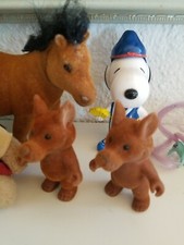7 tlg,  Mini Teddybär Teddy, Pferd, Snoppy, Spielzeug Konvolut Set alt Vintage